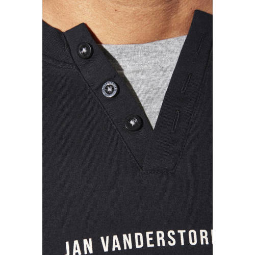 Jan Vanderstorm loose T-shirt LARSBERG Plus Size zwart afbeelding