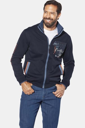 +FIT Collectie vest LINDSEN Plus Size met printopdruk donkerblauw