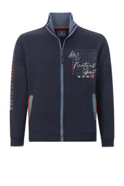 thumbnail: Jan Vanderstorm +FIT Collectie vest LINDSEN Plus Size met printopdruk donkerblauw