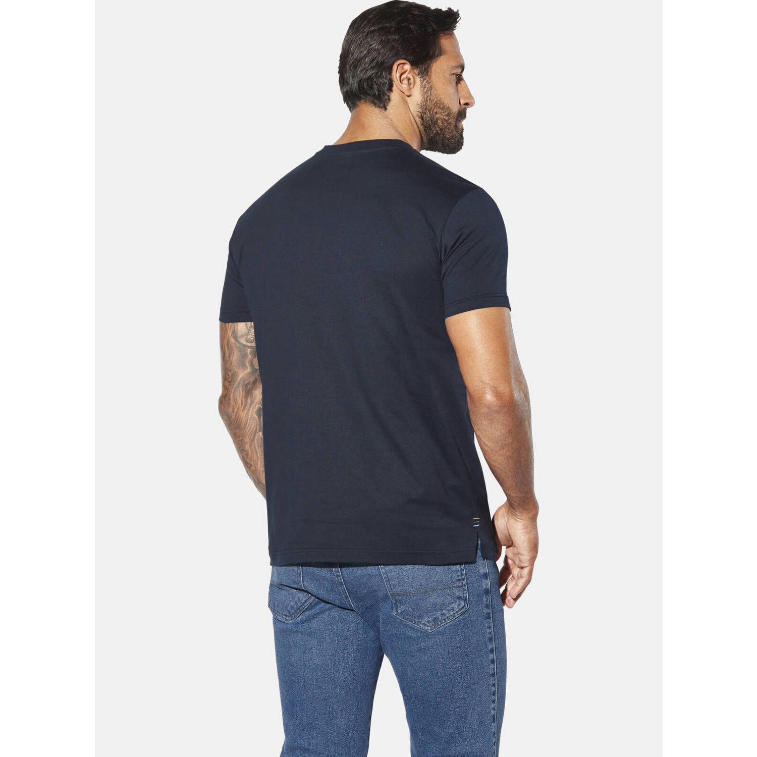 Jan Vanderstorm loose T-shirt MAGNUSVIK Plus Size blauw