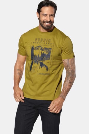 loose T-shirt MAGNUSVIK Plus Size olijfgroen