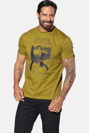 loose T-shirt MAGNUSVIK Plus Size olijfgroen