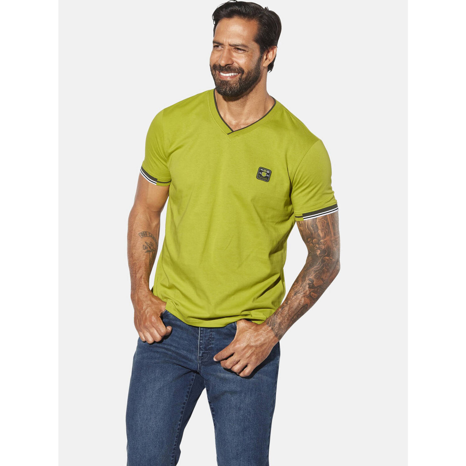 Jan Vanderstorm loose T-shirt MORKBERG Plus Size groen