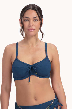 niet-voorgevormde beugel bikinitop Midnight Waves donkerblauw