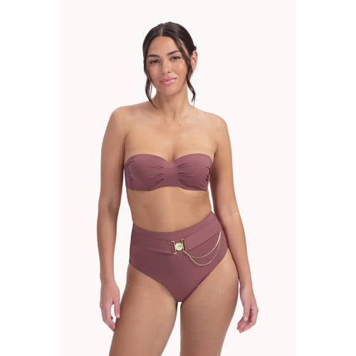 Cyell Design voorgevormde strapless bandeau bikinitop Wild Ginger donkerroze afbeelding