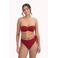 Cyell Design voorgevormde strapless bandeau bikinitop Femme Rouge donkerroze