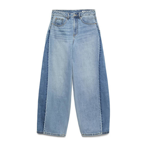 VERO MODA high waist barrel jeans medium blue denim afbeelding