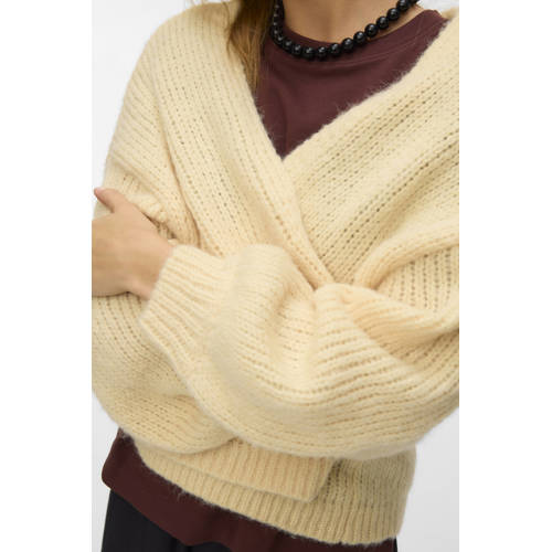 VERO MODA gebreid vest lichtgeel afbeelding