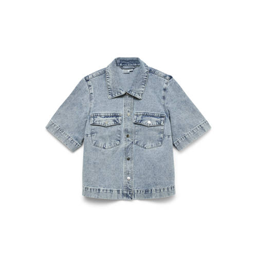 VERO MODA denim blouse medium blue denim afbeelding