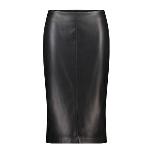 MS Mode imitatieleren rok zwart afbeelding