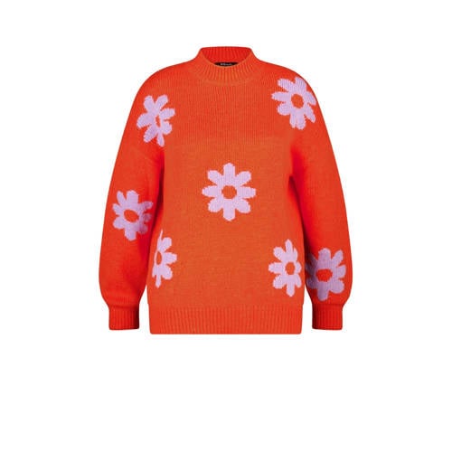 MS Mode gebloemde pullover met wol afbeelding