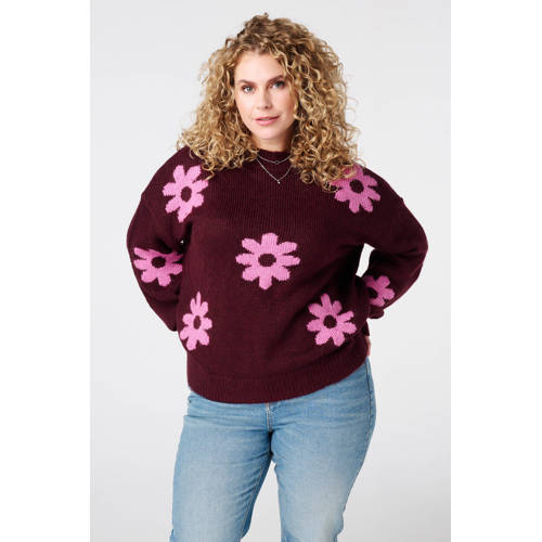 MS Mode gebloemde pullover met wol afbeelding