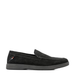 suède loafers zwart