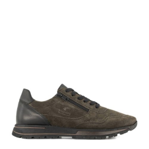 Gallus comfort leren sneakers kaki afbeelding