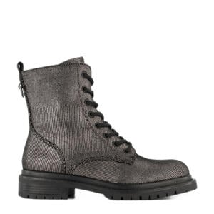 veterboots zilver/zwart