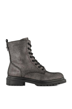 veterboots zilver/zwart
