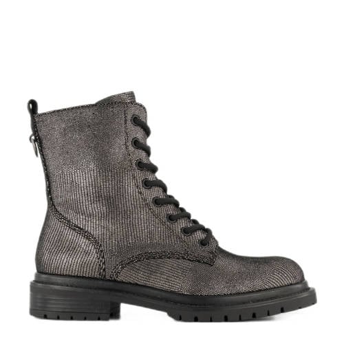 Graceland veterboots zilver/zwart afbeelding