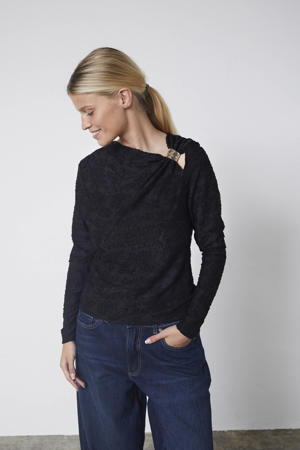 asymmetrische top zwart