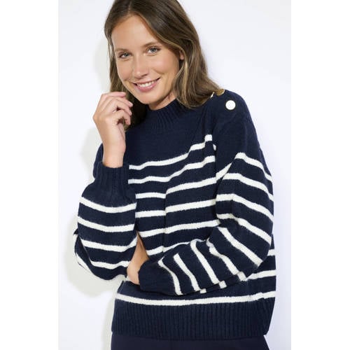LOLALIZA gebreide trui donkerblauw afbeelding