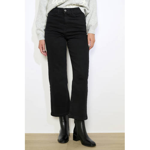 LOLALIZA high waist straight leg jeans black denim afbeelding