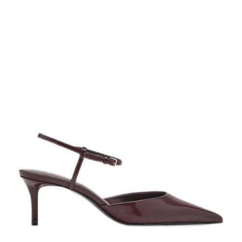 Mango lak pumps bordeaux afbeelding