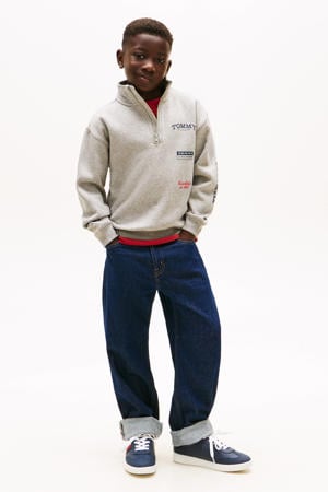 sweater met backprint grijs
