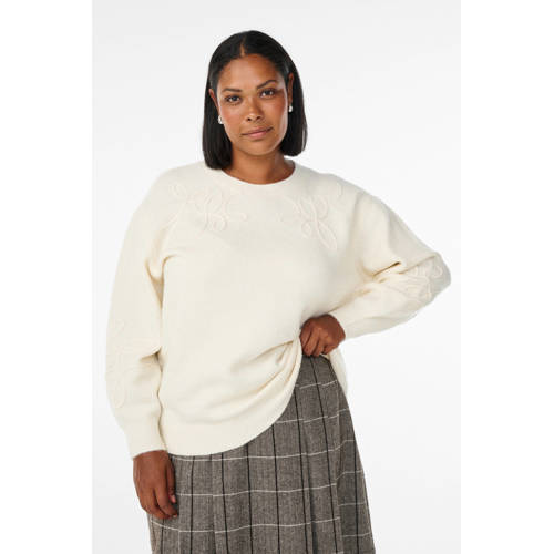 Zizzi pullover ecru afbeelding