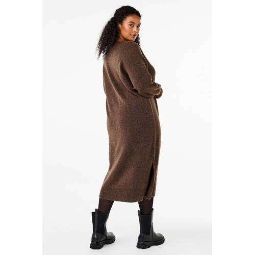 Zizzi sweatjurk bruin afbeelding