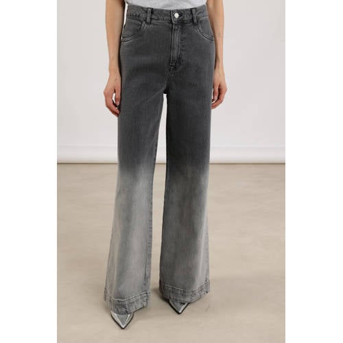 NUKUS high waist wide leg jeans grey denim afbeelding