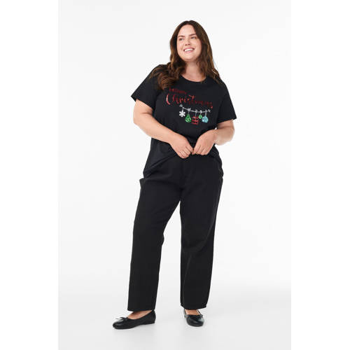 Zizzi T-shirt met pailletten afbeelding
