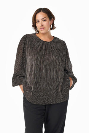 blousetop zwart met glitter
