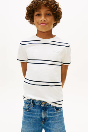 gestreepte T-shirt wit