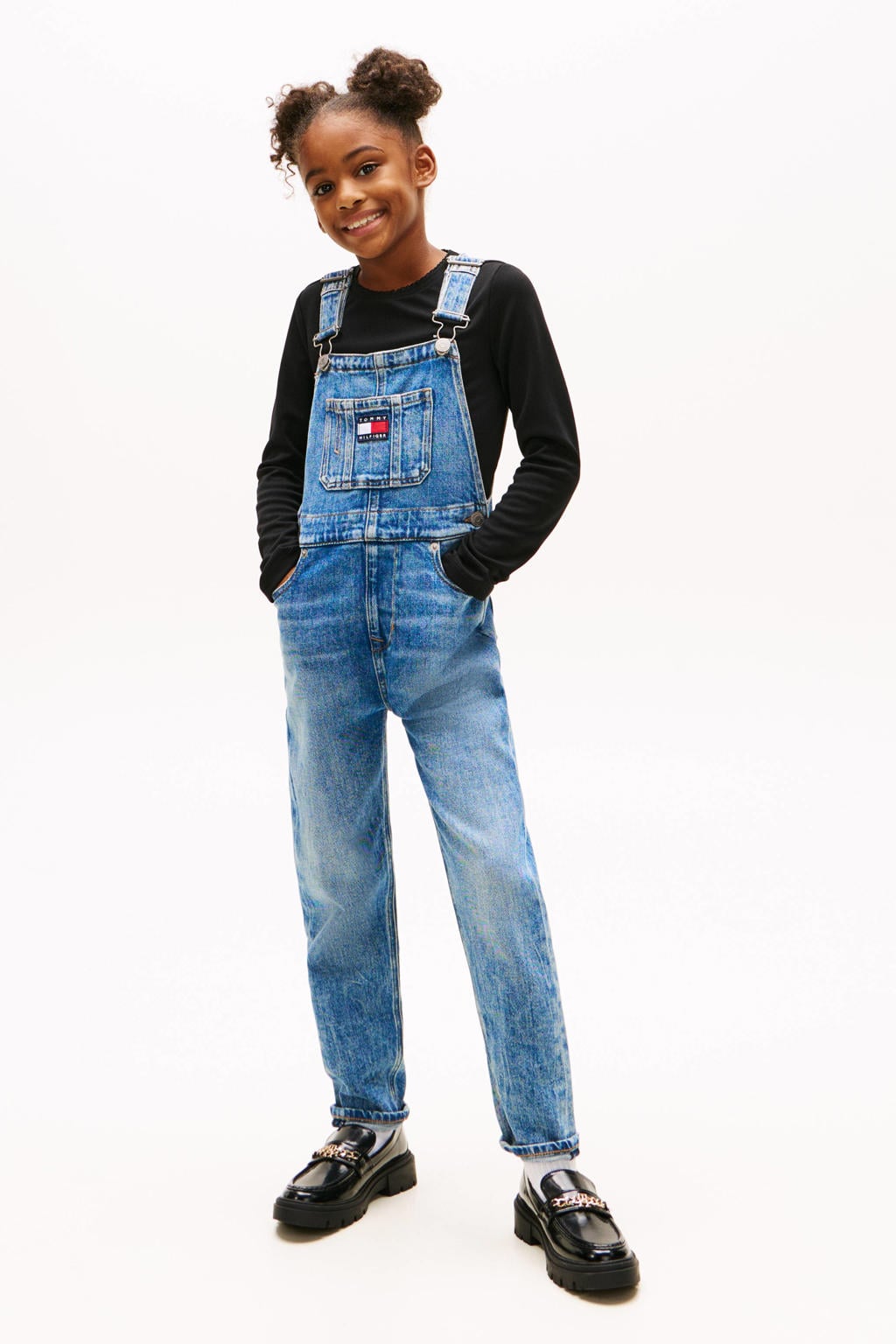Tommy Hilfiger denim tuinbroek medium blue denim