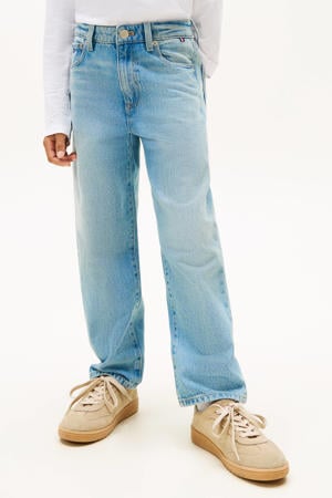 straight leg jeans light blue denim