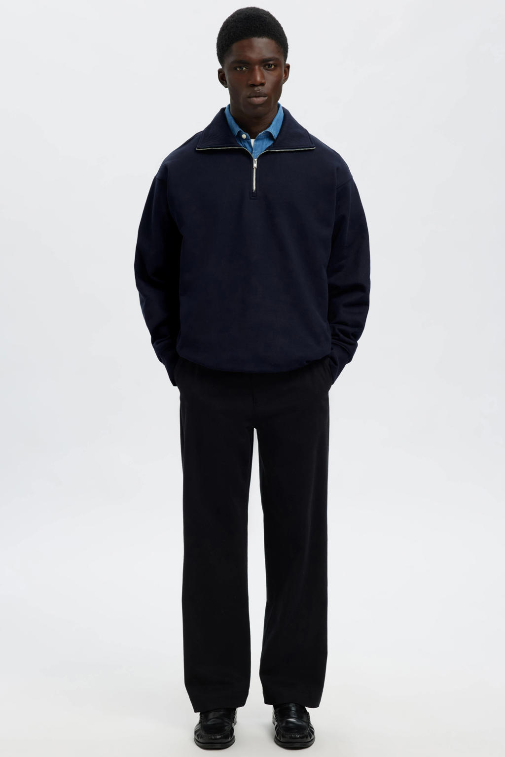 Selected sweater donkerblauw