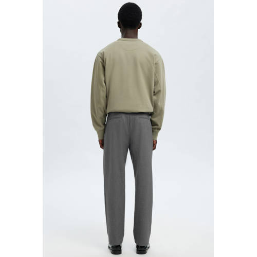 SELECTED HOMME Slh196-Straight Robert String Pant Noos straight casual broek grijs afbeelding
