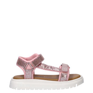 leren sandalen chunky roze