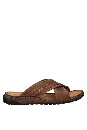 leren slippers bruin