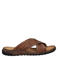 Nelson leren slippers bruin