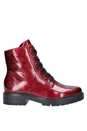 lak veterboots rood