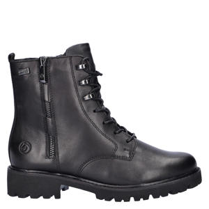 gevoerde leren veterboots zwart