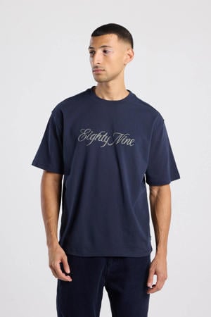 relaxed T-shirt blauw