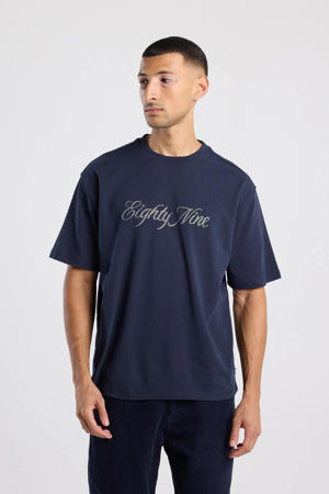 relaxed T-shirt blauw