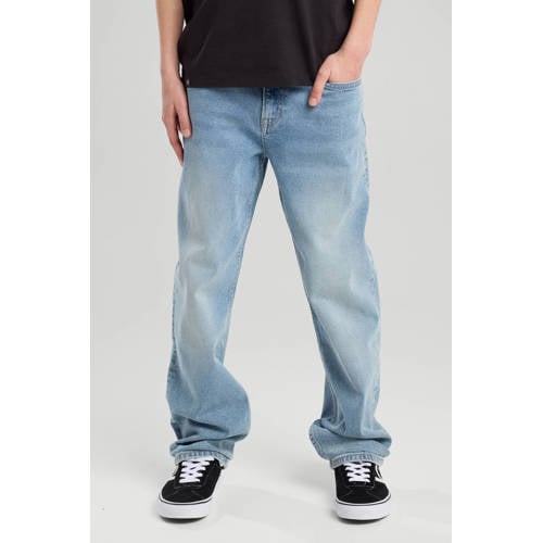 America Today waist loose fit jeans light blue denim afbeelding