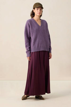 A-lijn rok aubergine