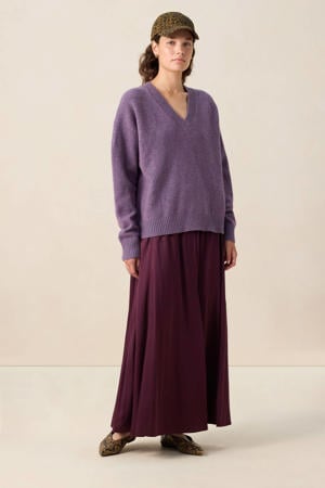 A-lijn rok aubergine