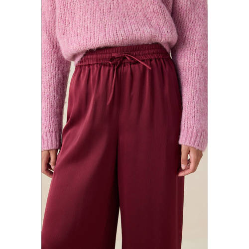 Sissy-Boy wide leg high waist casual broek donkerrood afbeelding