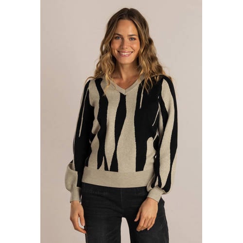 Ivy Beau gebreide trui beige afbeelding