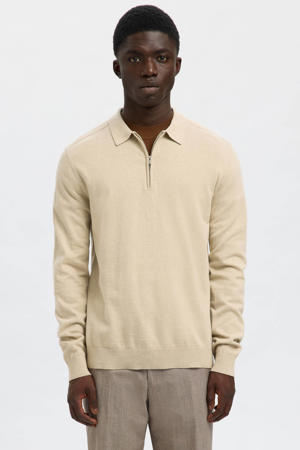 trui fijn gebreid beige