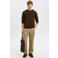 Selected gebreide trui met wol bruin